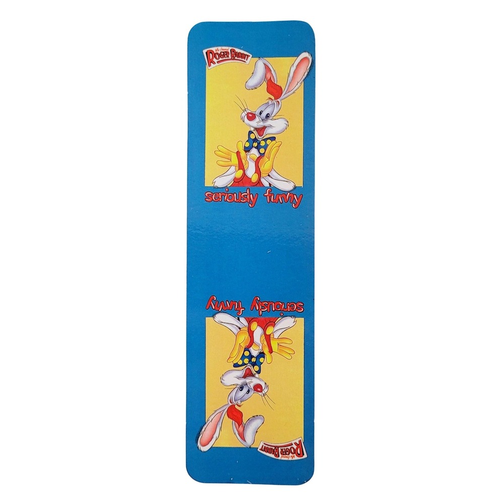 Vintage 80s Who Roger Rabbit Bookmark 1987 Walt Disney One Stop Posters 26-0079